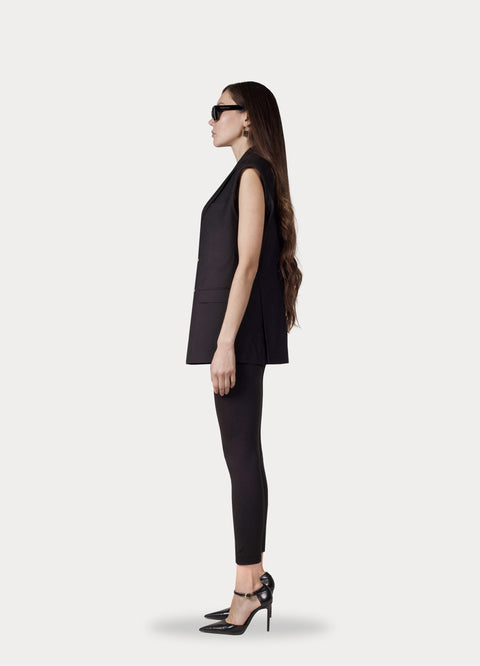 KaVesi Double-Breasted Sleeveless Blazer