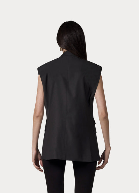 KaVesi Double-Breasted Sleeveless Blazer
